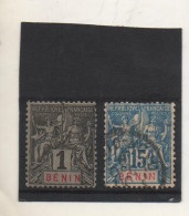 FRANCE BENIN   Y&T: 33 Et 38   1 Neuf Avec Charnière Et 1 Oblitéré - Unused Stamps