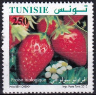 Timbre-poste Dentelé Oblitéré - L'agriculture Biologique En Tunisie Fraise Biologique - N° 1699 (Yvert) - Tunisie 2012 - Tunesien (1956-...)