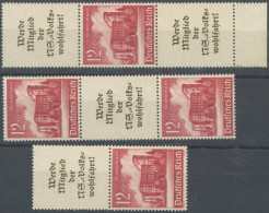 ZUSAMMENDRUCKE S 263-65 **, 1940, Bauwerke, 3 Senkrechte Zusammendrucke, Postfrisch, Pracht, Mi. 85.- - Zusammendrucke