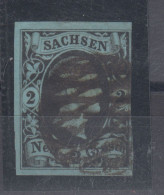 Germany State Sachsen King Friedrich August II 2Ngr Mi#5 1851 USED - Autres & Non Classés