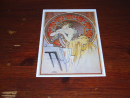 77392-      CA. 12 X 16 CM. -  ALPHONSE MUCHA / WOMAN ON DRAWING BOARD, 1898 - Mucha, Alphonse