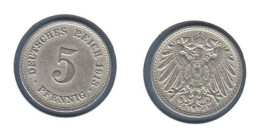 Allemagne  5 Pfennig 1913 G Type Ll, KM# 11, Deutsches Reich, - 5 Pfennig