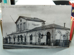 ECAUSSINES CARRIERES : PHOTO REPRO D'UNE CARTE POSTALE   -LA GARE DE ECAUSSINES CARRIERES ANIMEE - Ecaussinnes