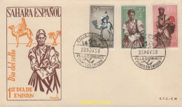 350751 MNH SAHARA ESPAÑOL 1959 DIA DEL SELLO - Sahara Espagnol