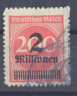 Germany Reich 2 Million On 200M Mi#309bp 1923 USED - Oblitérés