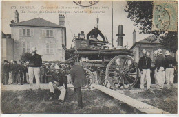 91 CORBEIL  - Concours De Manoeuvres De Pompes (1906) La Pompe Des Grands Moulins -Avant La Manoeuvre (TOP) - Corbeil Essonnes