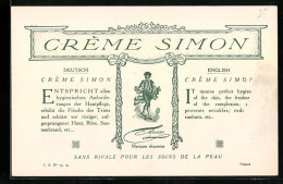 Carte De Représentant Créme Simon, Sans Rivale Pour Les Soins De La Peau, Rückseite La Cigale  - Unclassified