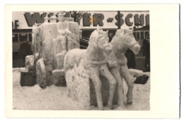 10 Fotografien Unbekannter Fotograf, Ansicht Esslingen / Neckar, Winter-Schau Mit Ausstellung Von Schnee-Skulpturen  - Plaatsen