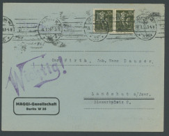 Dt. Reich 243b  Paar BrfStk, 1923, 30 M. Schwarzoliv Im Waagerechten Paar Als Mehrfachfrankatur Mit Firmenlochung M ( Ma - Brieven En Documenten