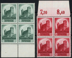 Dt. Reich 546/7  VB **, 1934, Reichsparteitag In Randviererblocks, Postfrisch, Pracht, Mi. 340.- - Sonstige & Ohne Zuordnung