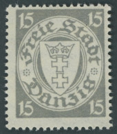 FREIE STADT DANZIG 195xa **, 1924, 15 Pf. Dkl`grünlichgrau, Postfrisch, Pracht, Mi. 80.- - Mint