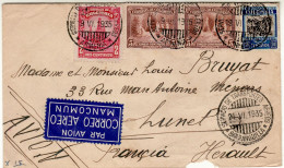COLOMBIA 1935 AIRMAIL LETTER SENT FROM ARMENIA TO LUNEL - Colombie