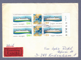 DDR Eilbrief - SST - MeF Zusammendrucke Mi 2429-2430 Bogenzähler  (DRSN-0058) - Covers & Documents