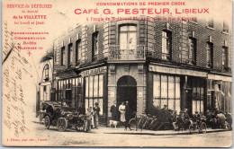 14 LISIEUX - Carte Publicitaire Cafe PESTEUR Rue D'Alencon  - Lisieux