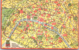 75 PARIS - Carte Postale Plan De La Ville  - Autres & Non Classés