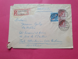 Allemagne - Affranchissement Surchargés Sur Enveloppe En Recommandé De Berlin En 1949 Pour La France - Réf 3635 - Lettres & Documents