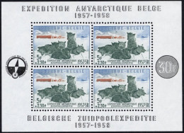 BELGIEN Bl. 25 **, 1957, Block Südpolexpedition, Pracht, Mi. 150.- - Unused Stamps