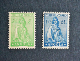 (T5) Angola - 1946 Ceres 35 C, 1,75 Ag - Af. 290/ 291 - MNH - Angola