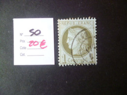 Timbre France Oblitéré N° 50  1872 - 1871-1875 Cérès