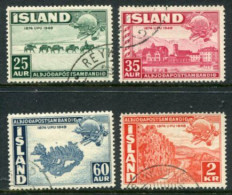 ICELAND 1949 UPU Anniversary Used.  Michel 259-62 - Used Stamps