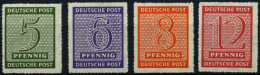 WEST-SACHSEN 116-19DX **, 1945, Roßwein, Durchstochen 16, Wz. X, Prachtsatz, Gepr. Dr. Jasch, Mi. 100.- - Other & Unclassified