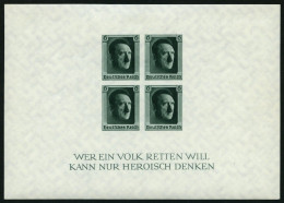 Dt. Reich Bl. 8 **, 1937, Block Hitler Ungezähnt, Pracht, Mi. 210.- - Blocks & Sheetlets