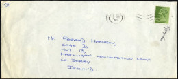 BRITISCHE MILITÄRPOST 687 BRIEF, 1976, 81/2 P. Dkl`olivgrün Auf Brief An Den Gefangenen Hampson, Im Magilligan-Konzentra - Other & Unclassified
