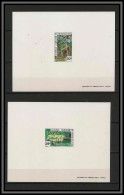 Nouvelle Calédonie épreuve De Luxe / Deluxe Proof N° 457/458 Flore Calédonienne Fleurs (plants - Flowers) Arbre Tree - Non Dentelés, épreuves & Variétés