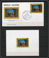 Nouvelle Calédonie épreuve De Luxe / Deluxe Proof FDC PA N° 309 Noel ( Christmas) église Tableau (Painting) CHURCH - Non Dentelés, épreuves & Variétés