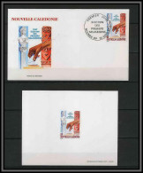 Nouvelle Calédonie épreuve De Luxe / Deluxe Proof + FDC Premier Jour - N° 738 Election Des Premier Ministres - Non Dentelés, épreuves & Variétés