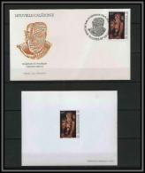 Nouvelle Calédonie Boc Non Dentelé ** (imperforate) Deluxe Proof ** FDC - N° 700 Sculpture Homme Lézard - Sculpture