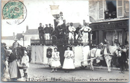 41 OUCQUES LA JOYEUSE - CARTE PHOTO - Cavalcade 1906, Union Sportive - Autres & Non Classés