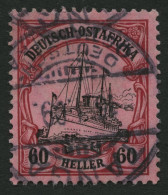 DEUTSCH-OSTAFRIKA 37 O, 1906, 60 H. Dkl`rötlichkarmin/schwarz Auf Mattrosarot, Mit Wz., Pracht, Signiert, Mi. 240.- - German East Africa