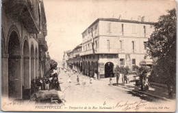 ALGERIE - PHILIPPEVILLE - Perspective De La Rue Nationale. - Skikda (Philippeville)