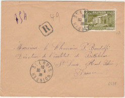 REUNION - Lettre Recommandée De ST LOUIS à Destination De ST LOUIS ( Haut Rhin) - Lettres & Documents