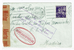 Portugal, 1944, # 637, Para A Madeira, Censura, Devolvido - Lettres & Documents