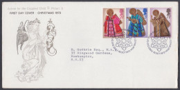 GB Great Britain 1972 Private FDC Christmas, Christian, Christianity, First Day Cover - Covers & Documents