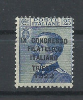 ITALIA   YVERT   119   MH  * - Mint/hinged