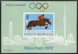 RUMÄNIEN Bl. 94 **, 1972, Block Olympische Spiele, Pracht, Mi. 110.- - Blocks & Sheetlets