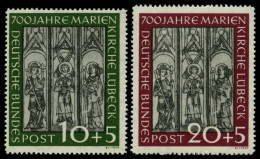 BUNDESREPUBLIK 139/40 **, 1951, Marienkirche, üblich Gezähnt Pracht, Mi. 200.- - Unused Stamps