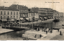 NÂ° 3653 Z -cpa Cette -pont National Quai De Bosc- - Sete (Cette)