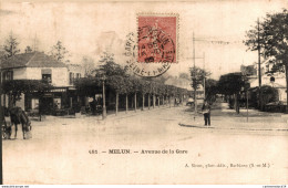 NÂ° 3577 Z -cpa Melun -avenue De La Gare- - Melun