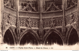 NÂ°3396 Z -cpa Caen -l'Ã©glise Saint Pierre -dÃ©tail Du Choeur- - Caen