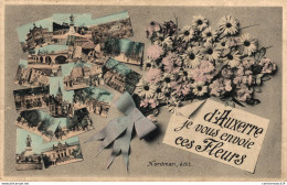 NÂ° 4242 Z -cpa D'Auxerre , Je Vous Envoie Ces Fleurs- - Auxerre