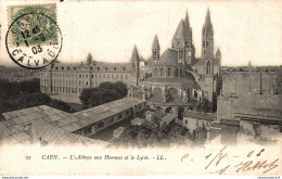 NÂ° 4170 Z -cpa Caen -l'abbaye Aux Hommes Et Le LycÃ©e- - Caen