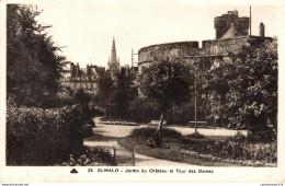 NÂ° 3802 Z -cpa Saint Malo -jardin Du ChÃ¢teau Et Tour Des Dames- - Saint Malo