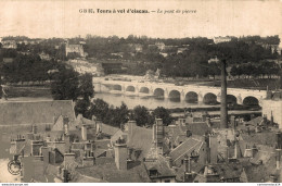 NÂ°3687 Z -cpa Tours Ã  Vol D'Oiseau- Le Pont De Pierre- - Tours