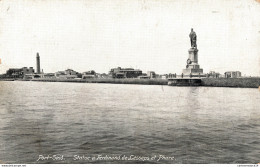 NÂ° 4944 Z -cpa Port SaÃ¯d -statue Ã  Ferdinand De Lesseps Et Phare- - Port-Saïd