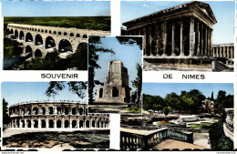 NÂ° 4871 Z -cpsm Souvenir De NÃ®mes -multivues- - Greetings From...