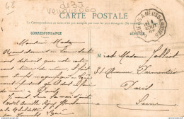 NÂ° 4785 Z -cachet Voyeur (ambulant) -BÃ©ziers Ã  Neussargues- 1907- - Spoorwegpost